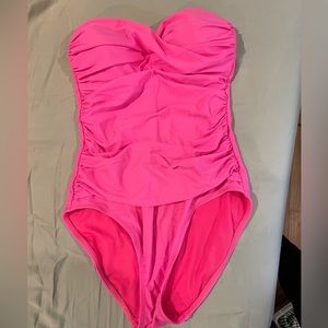 Hot pink one piece swimsuit